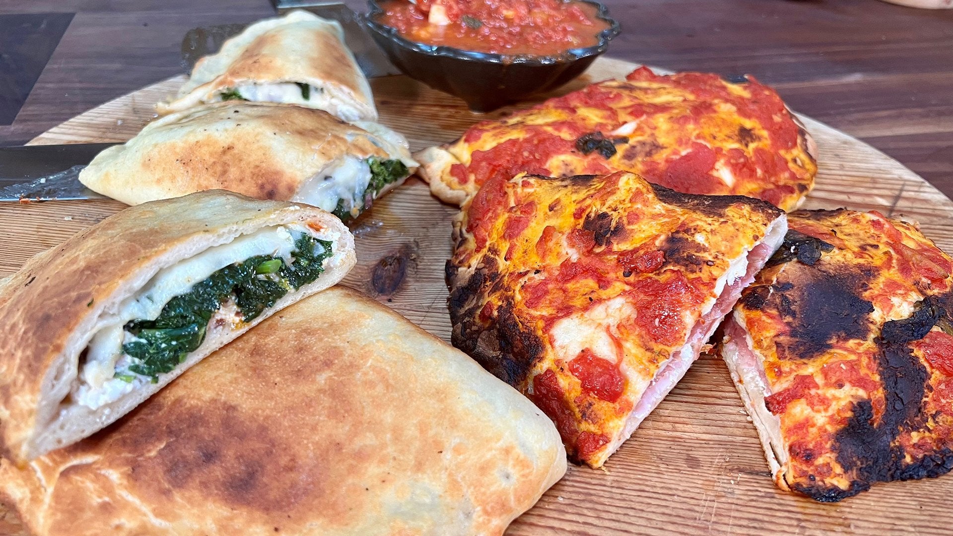 Broccoli Rabe and Neapolitan Calzones