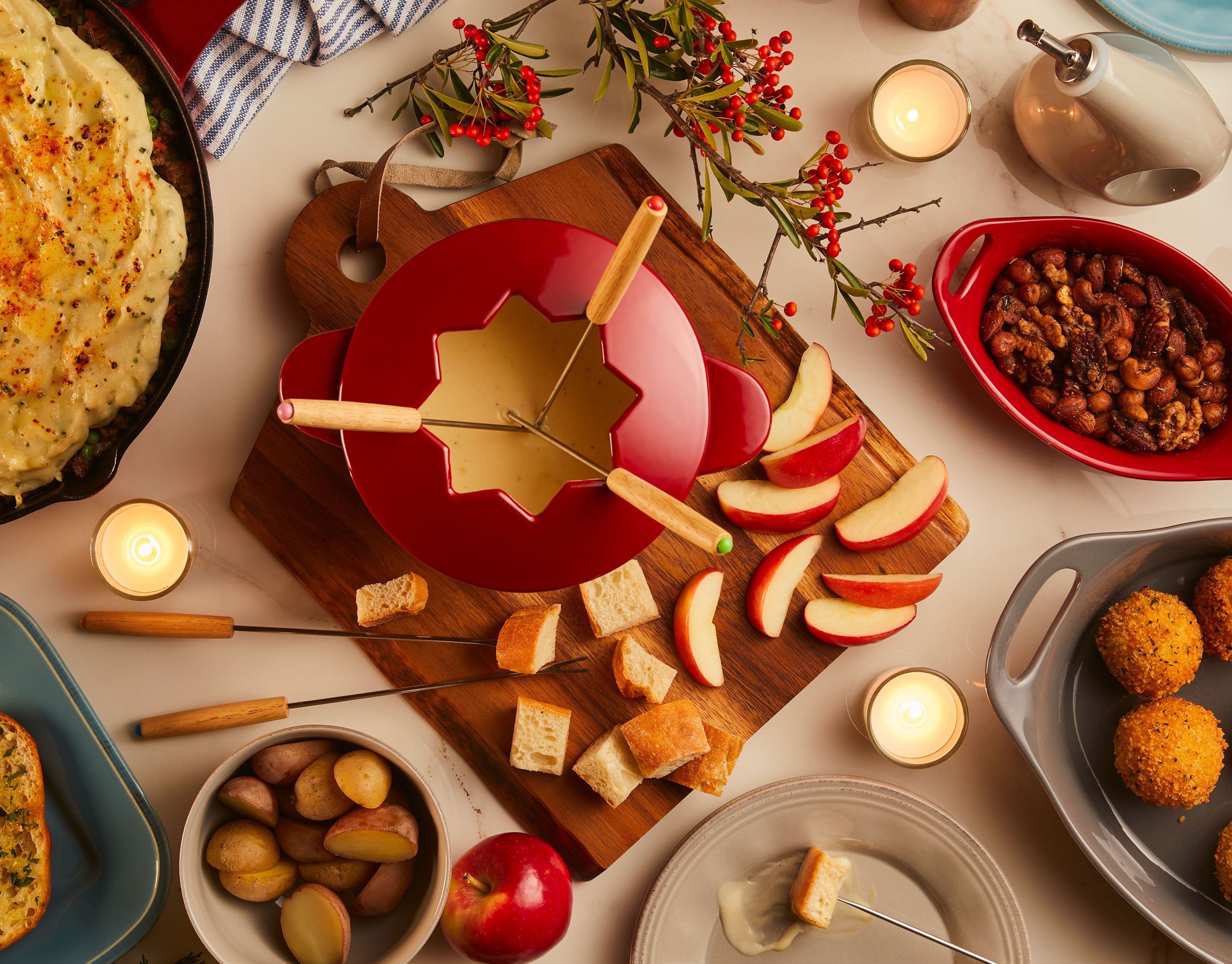 Fondue with Apple Brandy