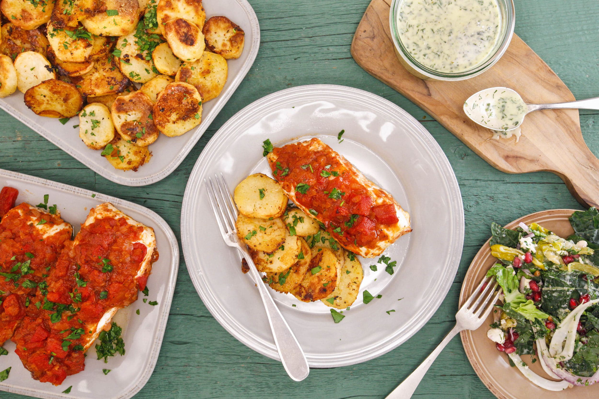 Greek Baked Fish or Chicken