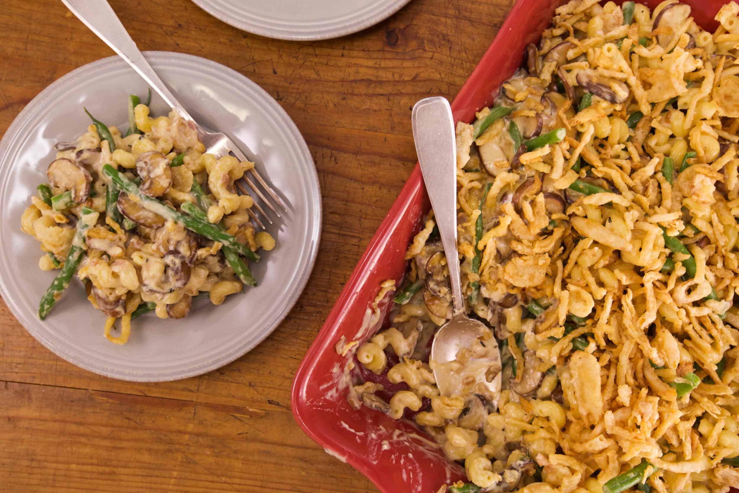 Green Bean and Mushroom Mac Casserole