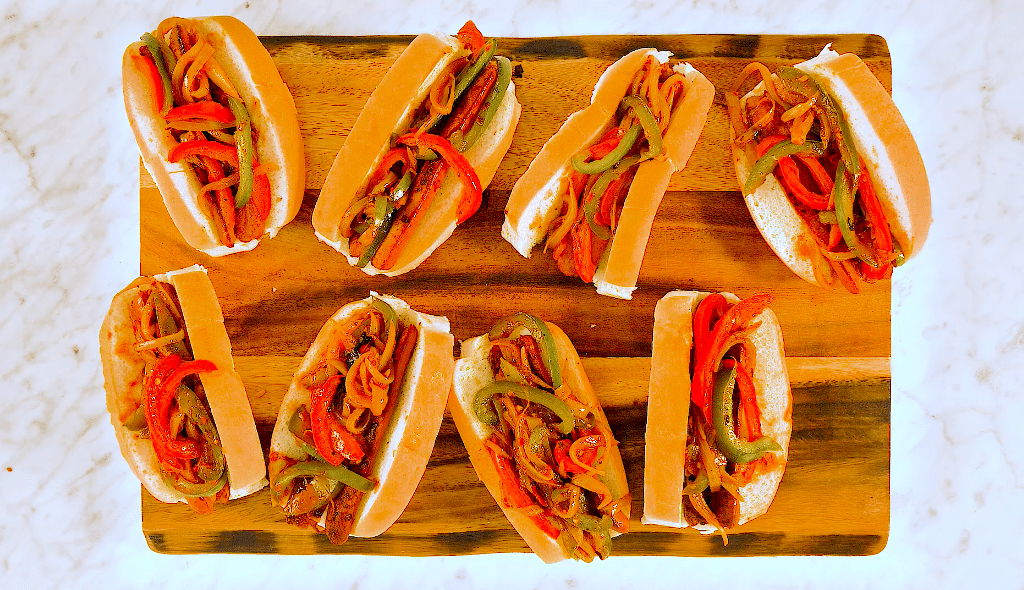 Hot + Sweet Pepper Dogs