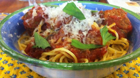 On Top of Ole Smoky, All Covered with Cheese: Spaghetti and Meatballs