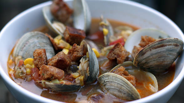 Spicy Clam and Corn Chowder