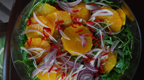 Hot and Sweet Orange Salad