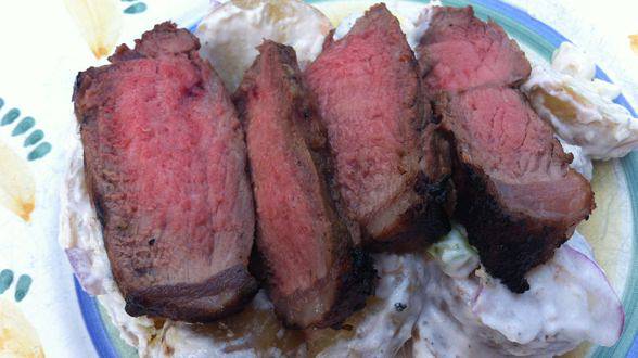 Sliced Steak and Potato Salad