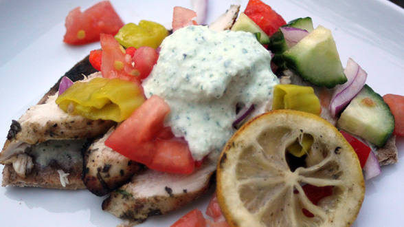 Greek Chicken with Feta Tzatziki