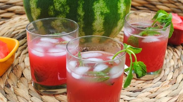 Watermelon Punch Bowl with Watermelon Mojito