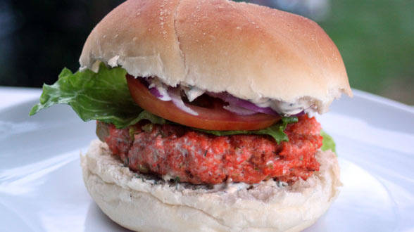 Salmon Burgers with Tartar Sauce