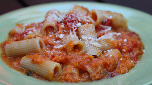 Roasted Tomato and Butternut Squash Rigatoni