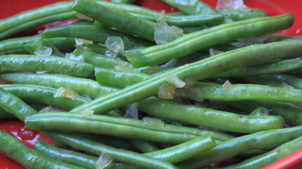 Green Beans with Caramelized Shallots