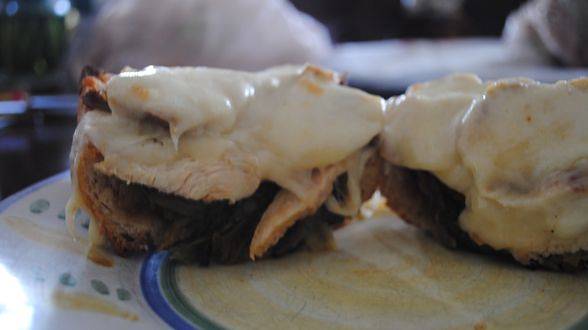 Chicken Caesar-Stuffed Bread Pizzas