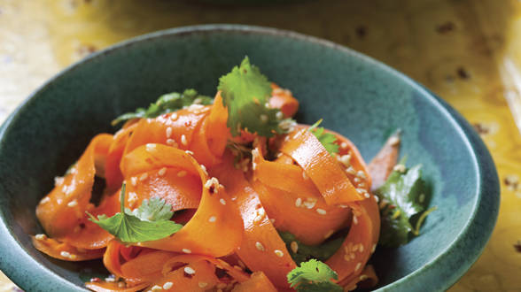 Vinegar Carrots with Toasted Sesame Seeds