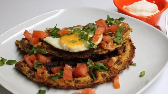 Huevos Rancheros Taco Waffle