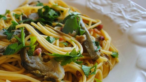 Carbonara with Artichokes