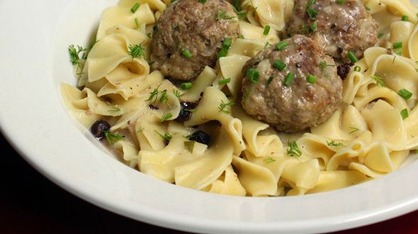 Swedish Meatballs and Egg Noodles