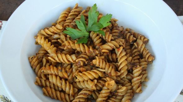 Roasted Pea and Carrot Pasta