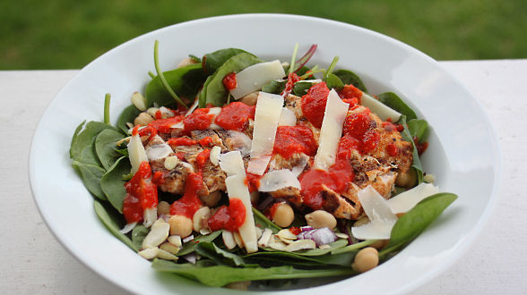 Spanish-Style Grilled Chicken and Dark Greens Salad