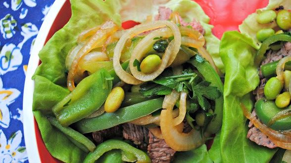 Lettuce Tacos with Sesame-Cumin Beef