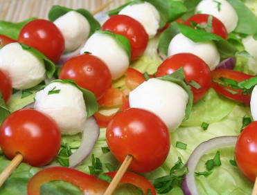 Stacked Caprese Sticks