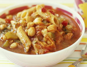 Tomato-Vegetable-Pasta Stoup