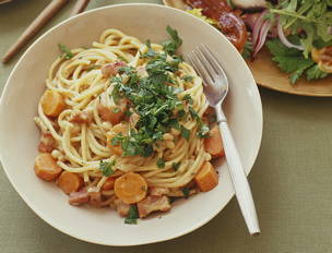 Creamy Spaghetti and Beans