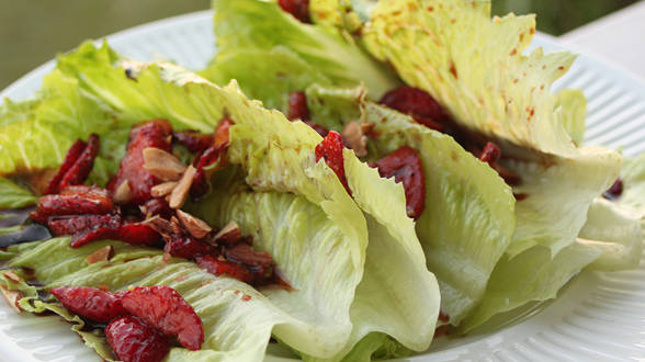 Romaine Hearts with Strawberry Balsamic Vinaigrette