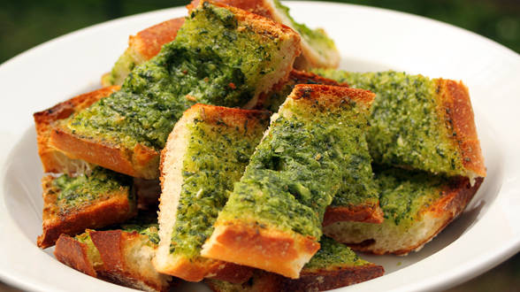 Spinach Garlic Bread