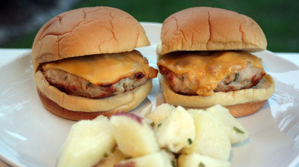 Turkey Mini-Burgers with Warm Potato Salad