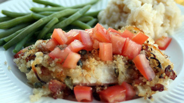 Haddock with Bacon and Onions