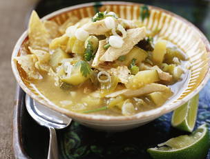 Mean Green Chicken Tortilla Stoup