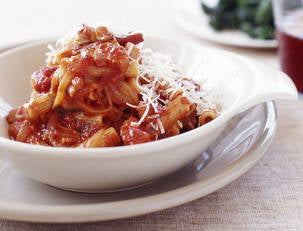 Whole Wheat Rigatoni with Bacon