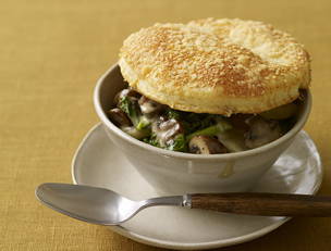 Mushroom Not-Potpies with Cheesy Parmesan Crust