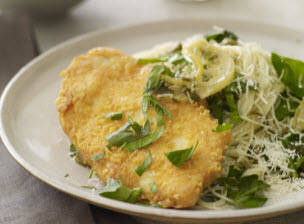 Parmigiano-Reggiano-Crusted Chicken Piccata