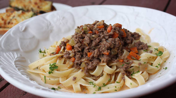 Bolognese with Pappardelle