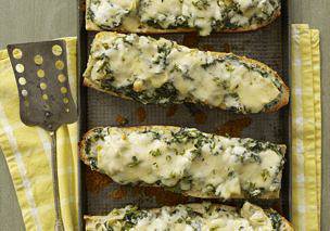 Spinach-Artichoke French Bread Pizza