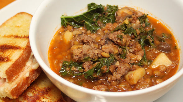 Lentil Soup with Sausage and Kale