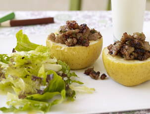 Maple Sausage-Stuffed Apples