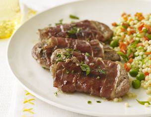 Saltimbocca with Baby Pasta Primavera