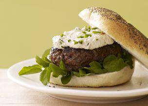 Pub Patties with Horseradish Sauce and Cress