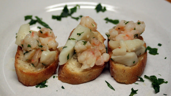 Scampi Crostini