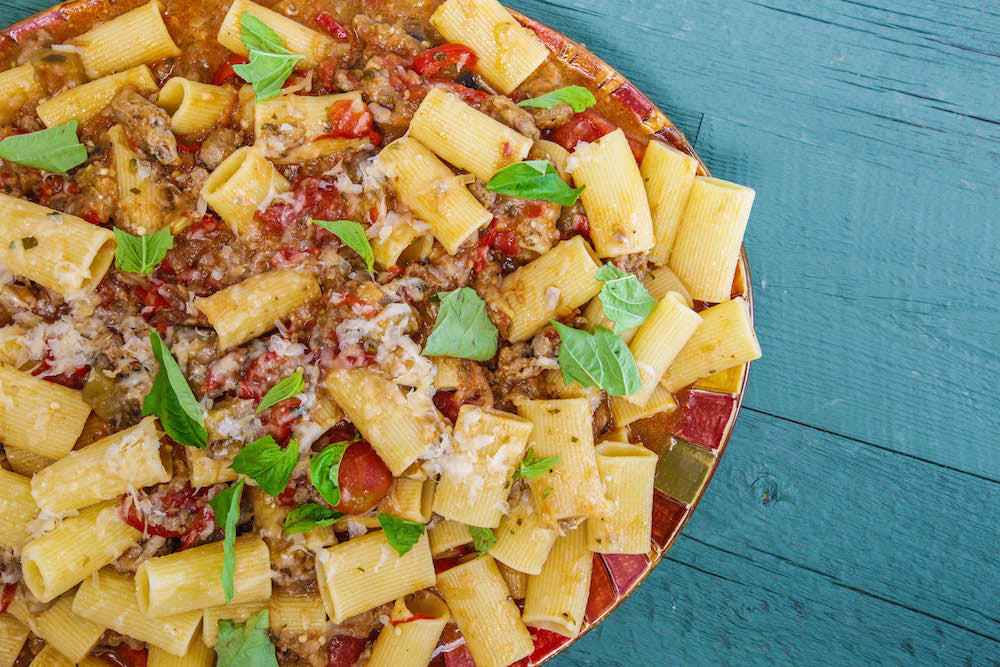 Mamma Leone-Style Eggplant and Sausage Ragu