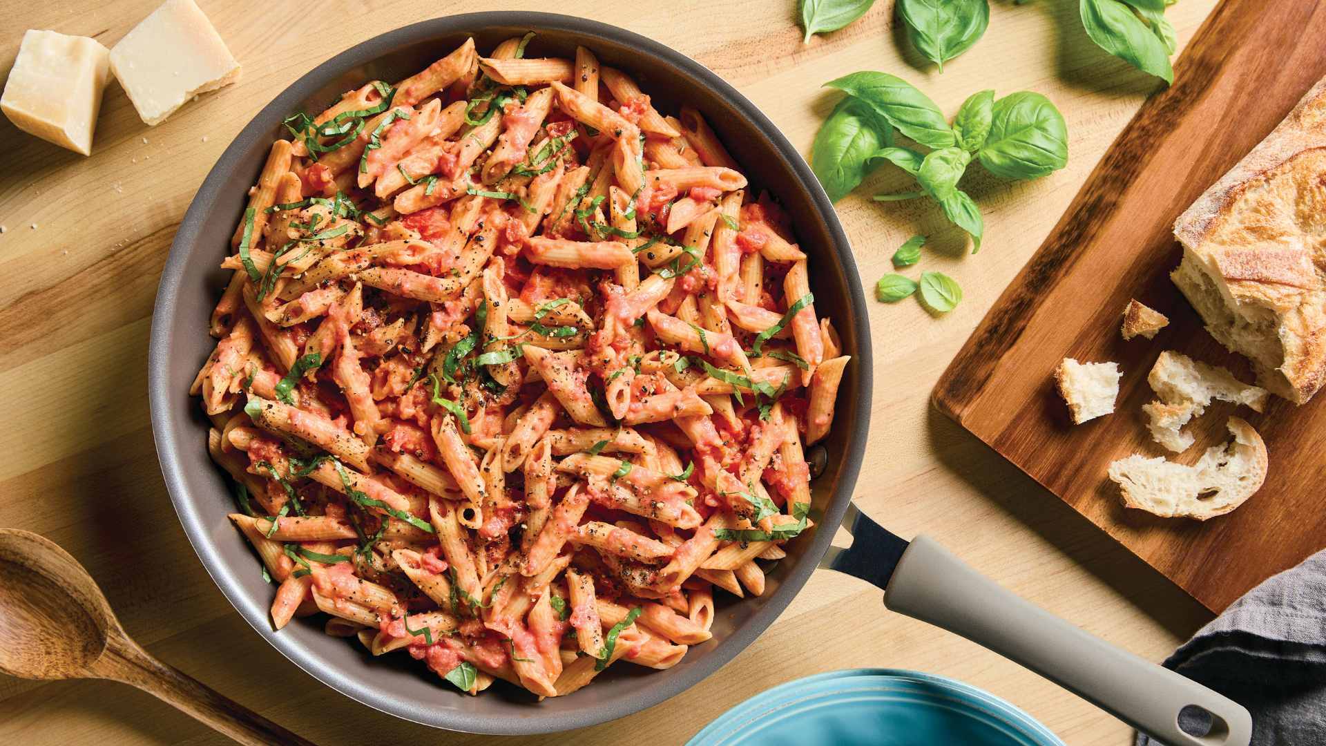 You Won't Be Single for Long Vodka Cream Pasta in a Skillet