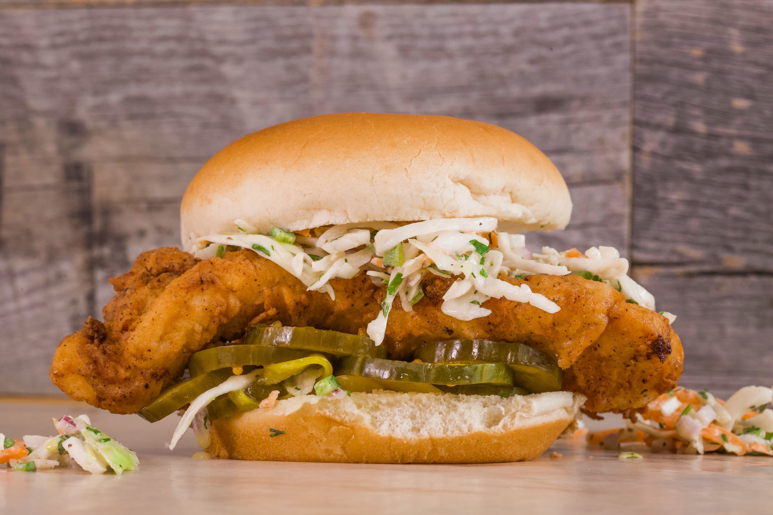 Rachael's Fried Chicken Sandwich with Hot Ranch Slaw