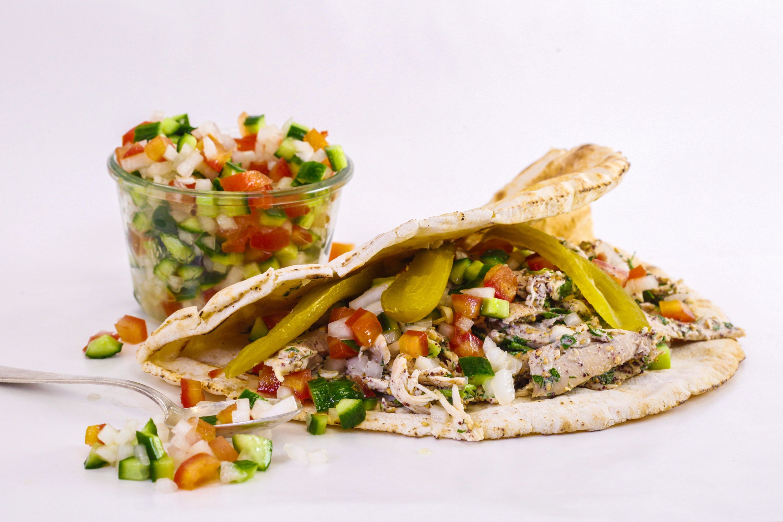 Rachael's Za'atar Chicken Salad and Charred Pita