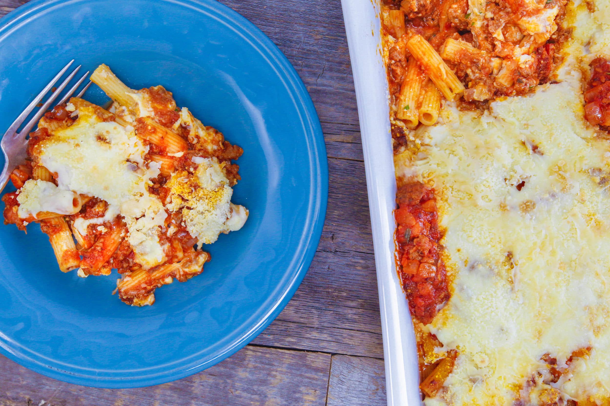 Two-Sauce Baked Ziti