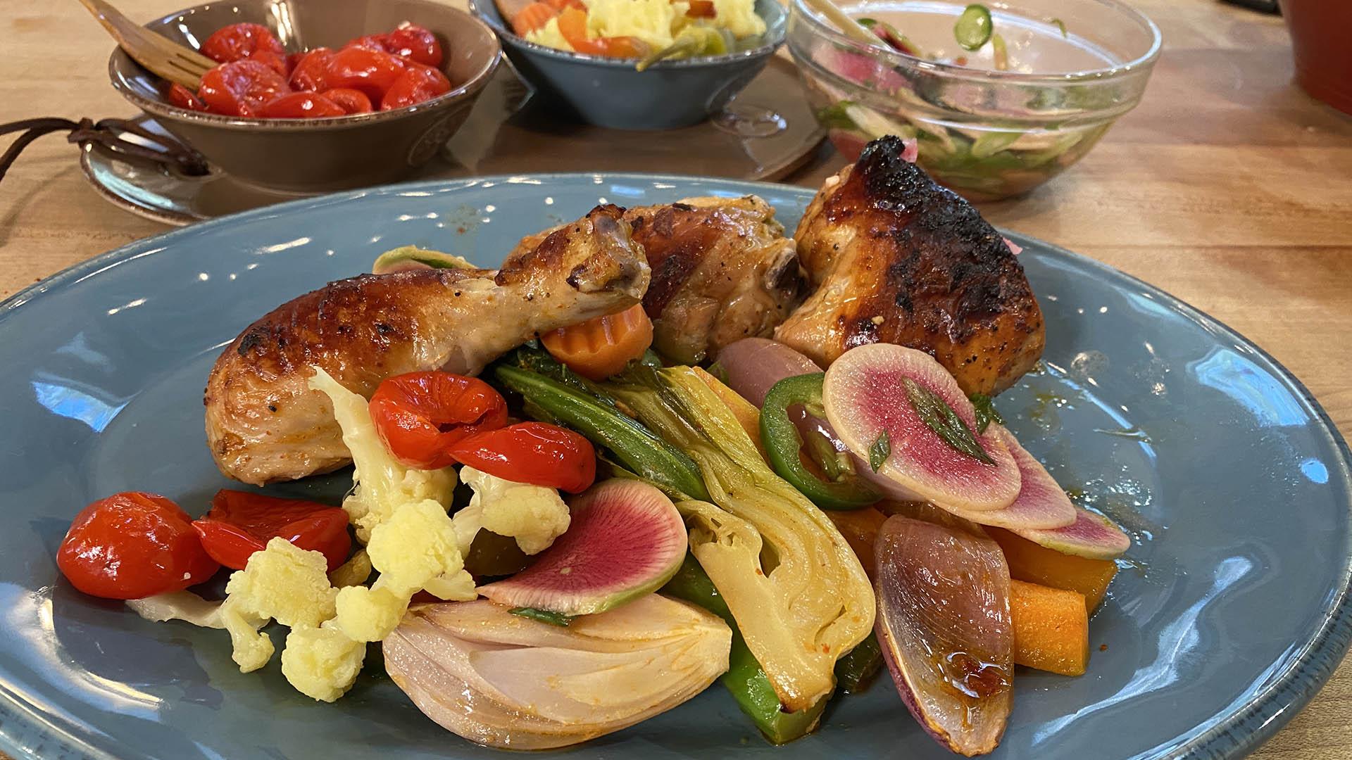 Sheet Pan Supper: Korean-Style Chicken and Vegetables