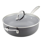 4-Quart Professional Hard Anodized Nonstick Saucier with Lid 80088 - 26751277400246