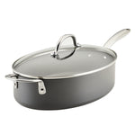 5-Quart Professional Hard Anodized Nonstick Oval Sauté Pan with Lid 80091-TE02 - 26649799753910