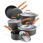 10-Piece Classic Brights Hard Anodized Nonstick Cookware Set 87375 - 26569727869110