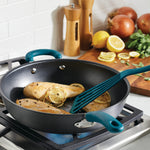 12.5-Inch Create Delicious Anodized Nonstick Induction Deep Frying Pan with Helper Handle 81130 - 26644889895094